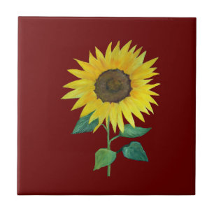 Azulejo De Cerámica Girasol de granja