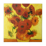 Azulejo De Cerámica Girasoles de Van Gogh 15<br><div class="desc">Girasoles de Van Gogh 15</div>