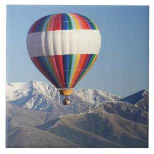 Azulejo De Cerámica Globo de aire caliente, cerca de Methven, Canterbu