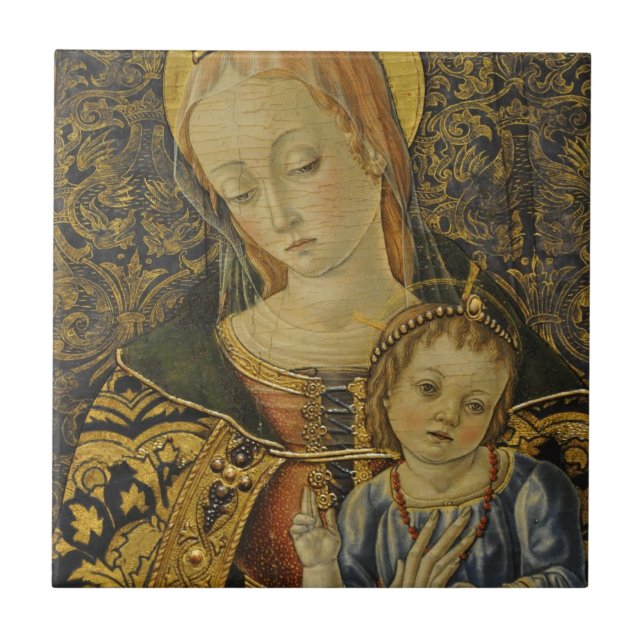 AZULEJO DE CERÁMICA GLORIA A JESÚS Y MARÍA (Frente)