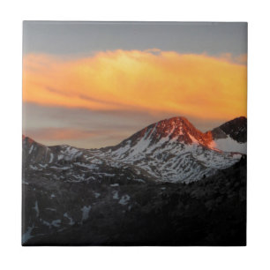 Azulejo De Cerámica Goddard Divide Alpenglow - John Muir Trail