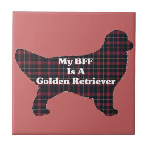 Azulejo De Cerámica Golden Retriever BFF