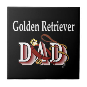 Azulejo De Cerámica Golden Retriever Dad