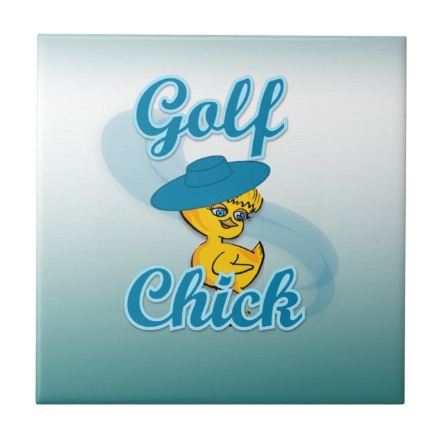 Azulejo De Cerámica Golf  Chick #3 (Frente)