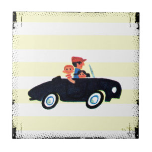 Azulejo De Cerámica Golpe del camino abierto 3