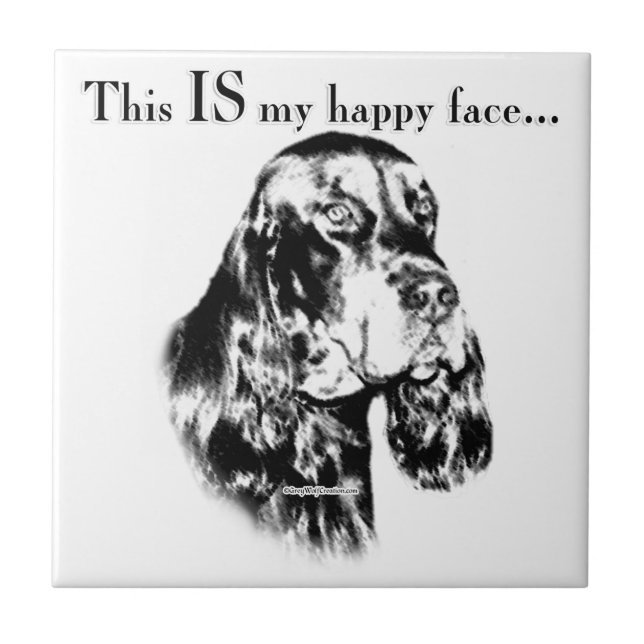 Azulejo De Cerámica Gordon Setter Happy Face (Frente)