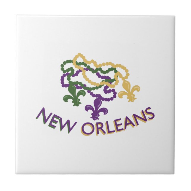 Azulejo De Cerámica Gotas de New Orleans (Frente)