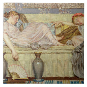 Azulejo De Cerámica Gotas (estudio), c.1875 (aceite en lona)