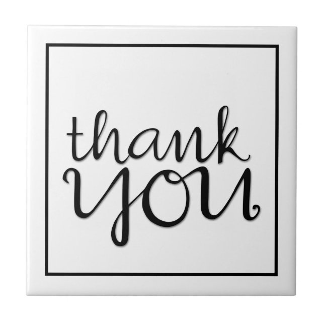 Azulejo De Cerámica Gracias, mosaico negro curvo (Frente)