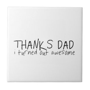 Azulejo De Cerámica Gracias papá. Regalo del día del padre