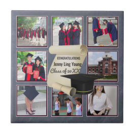 Azulejo De Cerámica Graduación de collage de fotos Mantén Nombrado Ins
