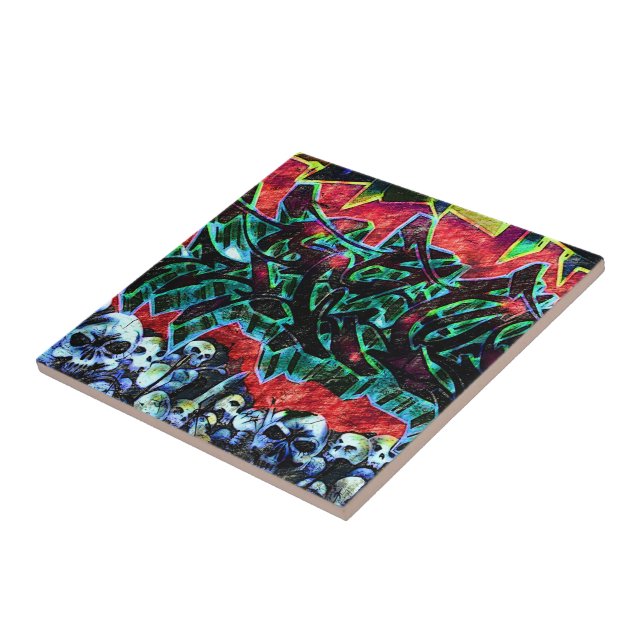 Azulejo De Cerámica Graffiti de 5 Pointz en Nueva York (Lado)