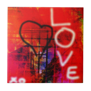 Azulejo De Cerámica Graffiti de amor