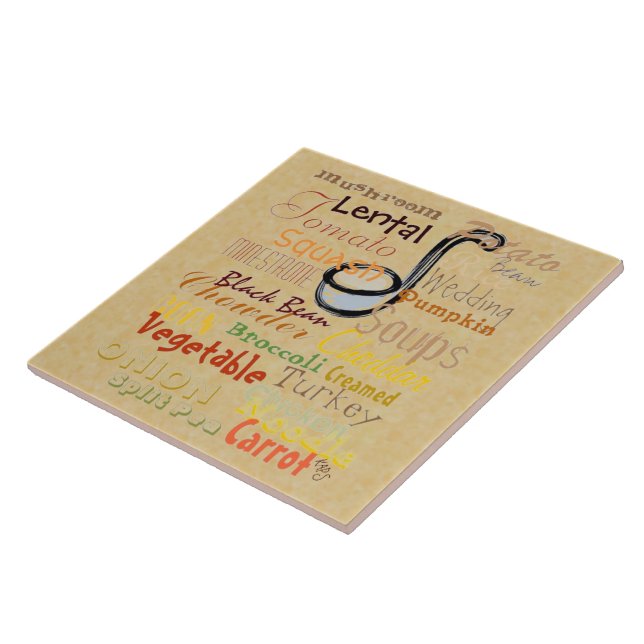 Azulejo De Cerámica Graffiti de sopas (Lado)