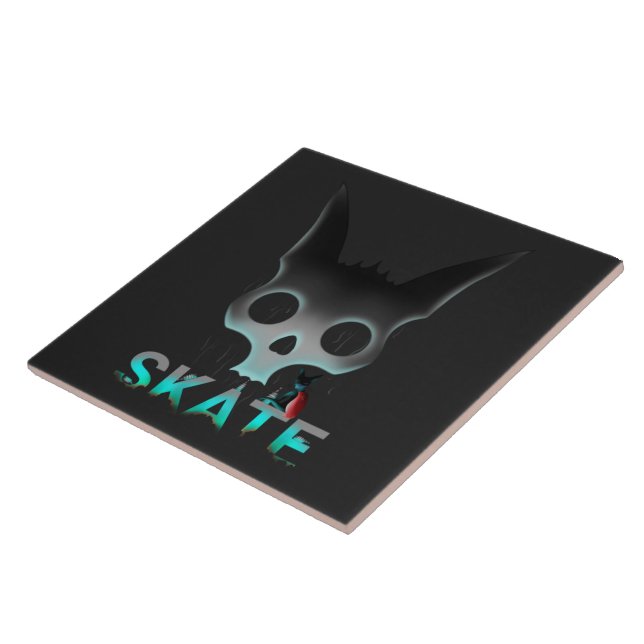 Azulejo De Cerámica Graffiti Skull (Lado)