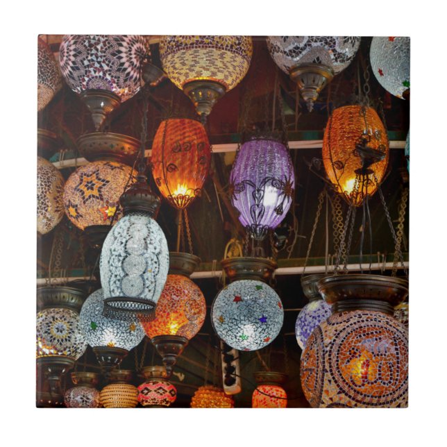 Azulejo De Cerámica Gran Bazar en Estambul, Turquía (Frente)