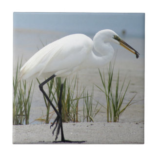 Azulejo De Cerámica Gran Egret