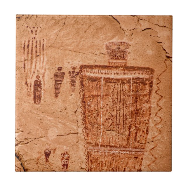 Azulejo De Cerámica Gran figura de la galería del barranco de (Frente)