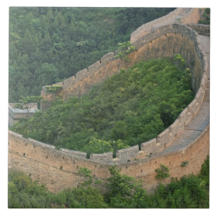 Azulejo De Cerámica Gran Muralla China en Jinshanling, China.