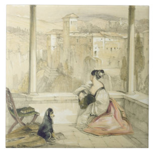 Azulejo De Cerámica Granada (Alhambra), platea 9 de 'bosquejos de Spai