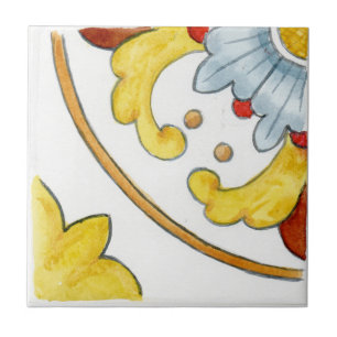 Azulejo de cerámica grande inspirado en Sicilia “N