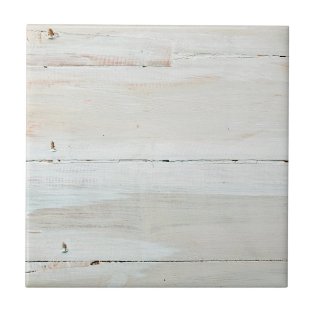 Azulejo De Cerámica Granos blancos de madera blanca de madera blanca (Frente)