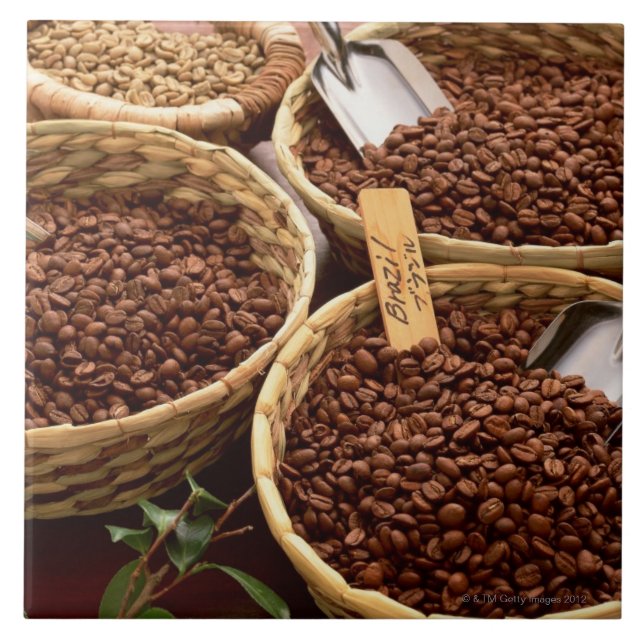 Azulejo De Cerámica Granos de café (Frente)