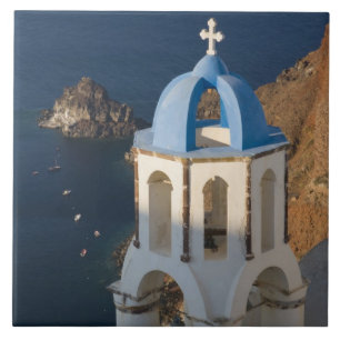 Azulejo De Cerámica Grecia e isla griega de Santorini pueblo de Oia 2