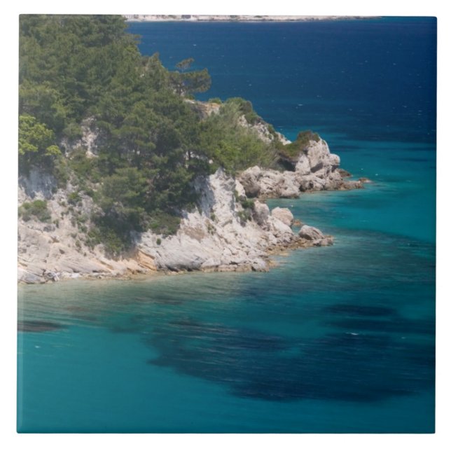 Azulejo De Cerámica GRECIA, Islas del Egeo Nororiental, SAMOS, (Frente)