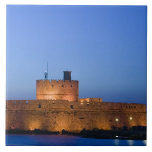 Azulejo De Cerámica GRECIA, Islas Dodecanesas, RHODES, Ciudad de Rodas