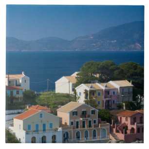 Azulejo De Cerámica GRECIA, Islas Jónicas, KEFALONIA, Assos:
