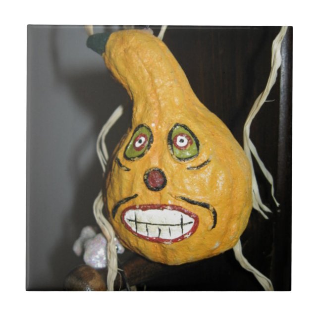 Azulejo De Cerámica Grinning Gourd (Frente)