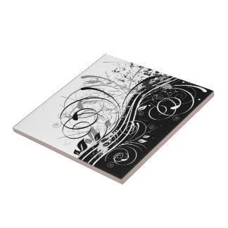 Azulejo De Cerámica Grunge B&W