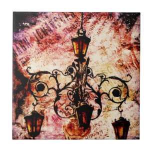 Azulejo De Cerámica Grunge rosa claro Plaza