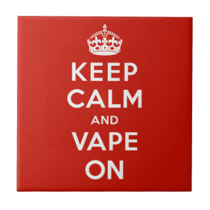 Azulejo De Cerámica Guarde la calma y Vape encendido