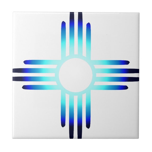 Azulejo De Cerámica Guay Blue Zia (Frente)