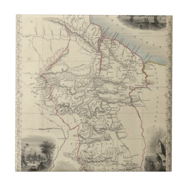 Azulejo De Cerámica Guayana británico (Frente)