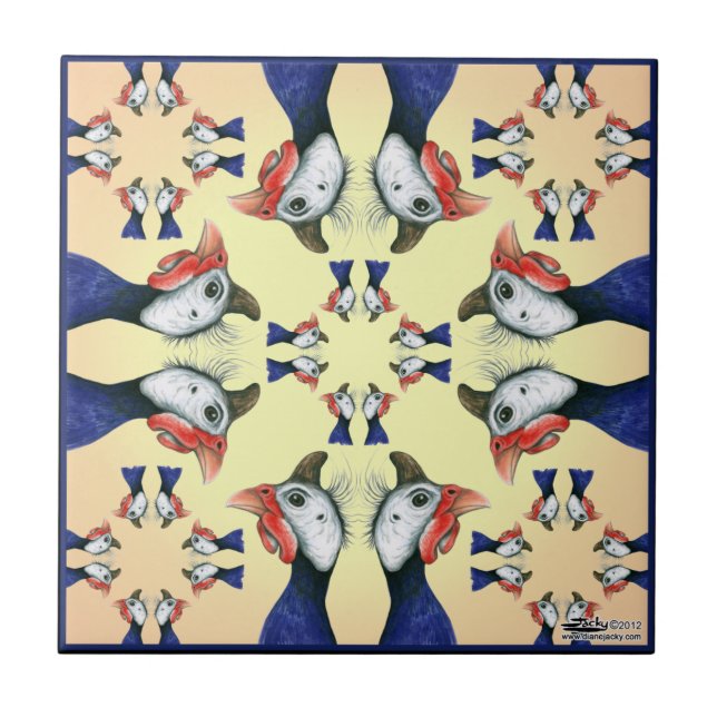 Azulejo De Cerámica ¡Guineas Por Todas Partes! (Frente)