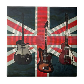 Azulejo De Cerámica Guitarra Eléctrica de Rock Rock Bandera de la Unió