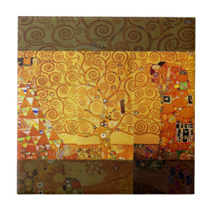 Azulejo De Cerámica Gustav Klimt Árbol de la Vida: Simbolista Art Nouv