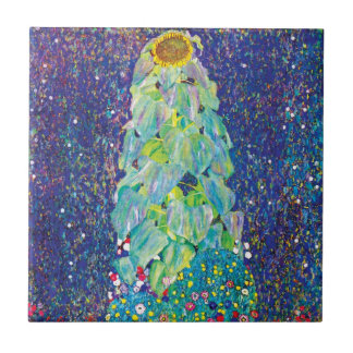 Azulejo De Cerámica Gustav Klimt - El Girasol Pintura de Arte Fino