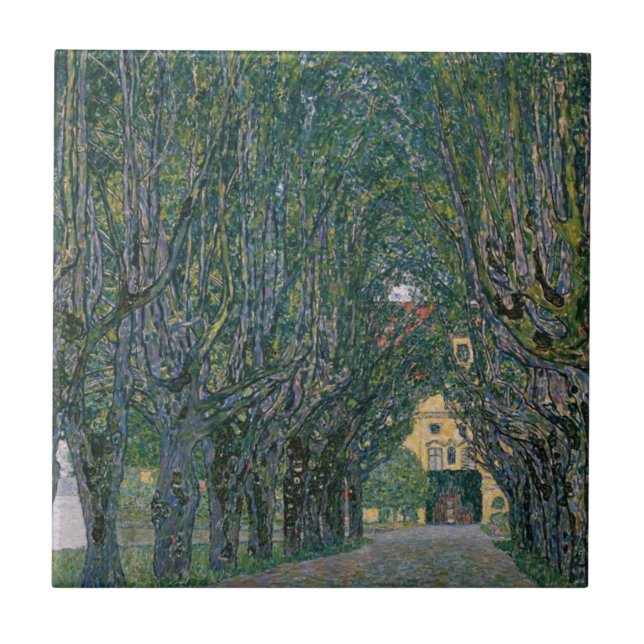 Azulejo De Cerámica Gustav Klimt - Pintura de jardín (Frente)