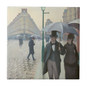 Azulejo De Cerámica Gustave Caillebotte - Calle de París; Día lluvioso