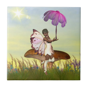 Azulejo De Cerámica Hada Trivet del duende