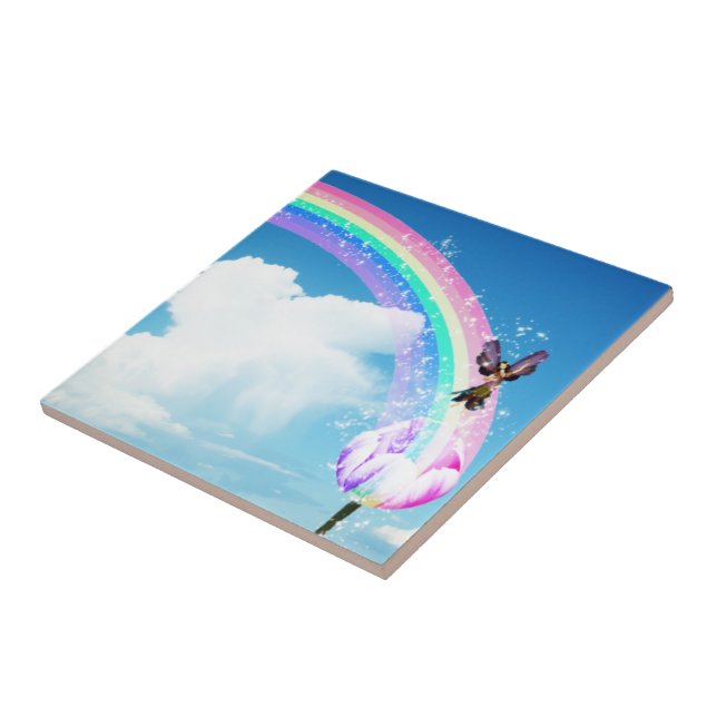 Azulejo De Cerámica Hagamos un arcoiris (Lado)