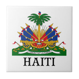 Azulejo De Cerámica HAITÍ - emblema/escudo de armas/bandera/símbolo