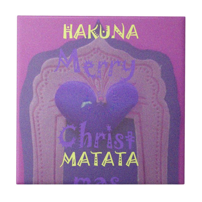 Azulejo De Cerámica Hakuna Matata Merry Christmas Love Design.jpg (Frente)