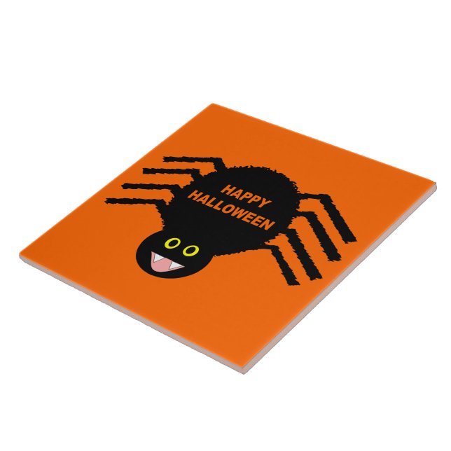 Azulejo De Cerámica Halloween Black Spider TileHa (Lado)