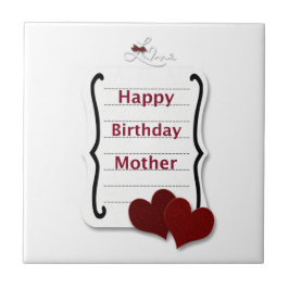 Azulejo De Cerámica Happy Birday Mother Love Notes Cards and Gifts
