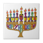 Azulejo De Cerámica Happy Hanukkah Dreidels Menorah<br><div class="desc">Está viendo la colección de diseño de Lee Hiller. Coleccionista,  ropa,  regalos y objetos de colección Lee Hiller Photography o colección de arte digital. Puedes ver su fotografía de la naturaleza en http://HikeOurPlanet.com/ y seguir su blog de senderismo dentro del Parque Nacional de Hot Springs.</div>